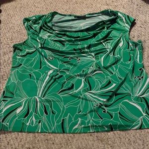 Green silk tank